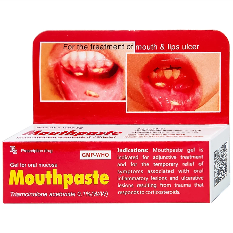 Gel bôi niêm mạc miệng Mouthpaste Medipharco giảm viêm, tổn thương (5g)