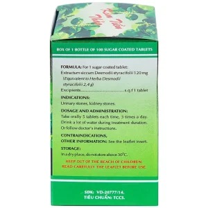 Thuốc trị sỏi thận Kim Tiền Thảo OPC hỗ trợ điều trị sỏi đường tiết niệu, sỏi thận (100 viên)