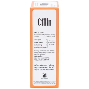 Thuốc xịt mũi Otilin 0.1% Pharbaco giảm ngạt mũi, sung huyết trong viêm mũi (15ml)