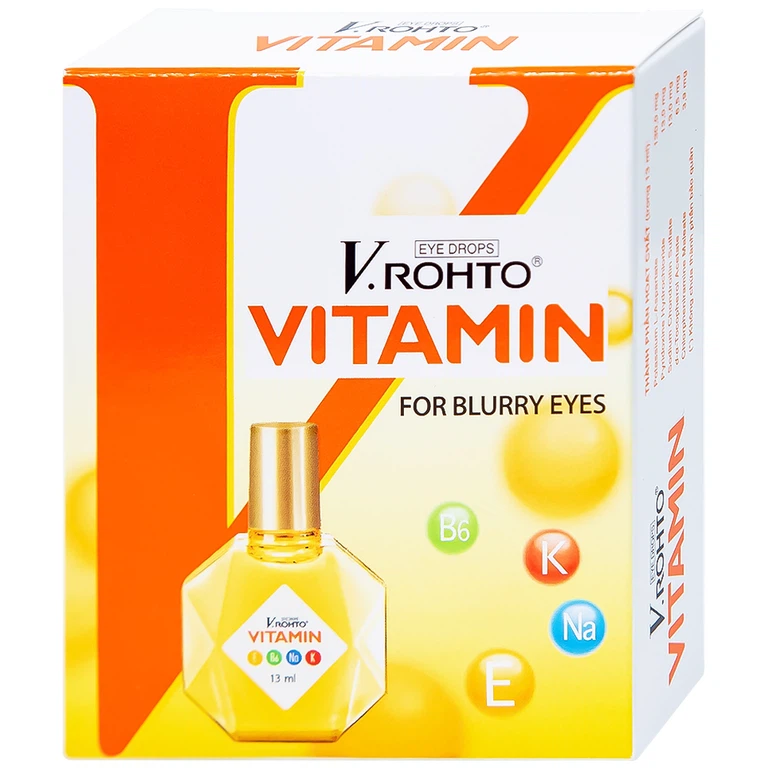 Thuốc nhỏ mắt V.Rohto Vitamin hỗ trợ cải thiện tình trạng giảm thị lực, mắt mờ (13ml)