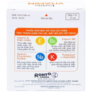 Thuốc nhỏ mắt V.Rohto Vitamin hỗ trợ cải thiện tình trạng giảm thị lực, mắt mờ (13ml)