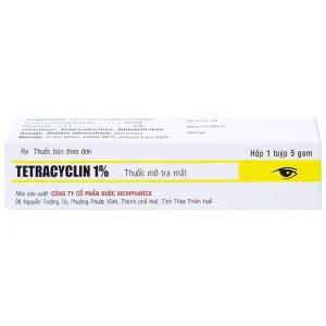 Thuốc mỡ tra mắt Tetracyclin 1% Medipharco điều trị đau mắt hột (5g)