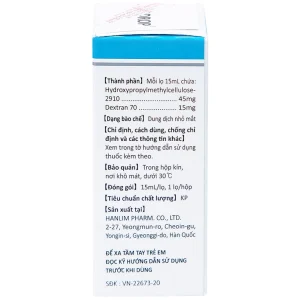 Thuốc nhỏ mắt Telodrop Hanlim điều trị chứng khô mắt (15ml)