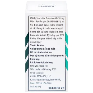 Thuốc nhỏ mắt Azopt Alcon điều trị tăng nhãn áp, glôcôm góc mở (5ml)