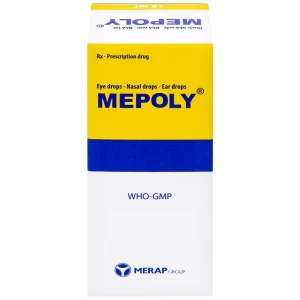 Thuốc Mepoly Merap dùng cho viêm kết mạc, mi mắt, viêm mũi, viêm tai (10ml)