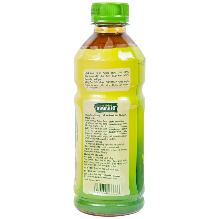 Trà thảo dược Boganic Traphaco hỗ trợ giải nhiệt, thanh lọc, mát gan (290ml)