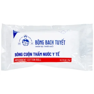 Bông cuộn thấm nước y tế Bông Bạch Tuyết dùng trong y tế và chăm sóc cá nhân (25g)