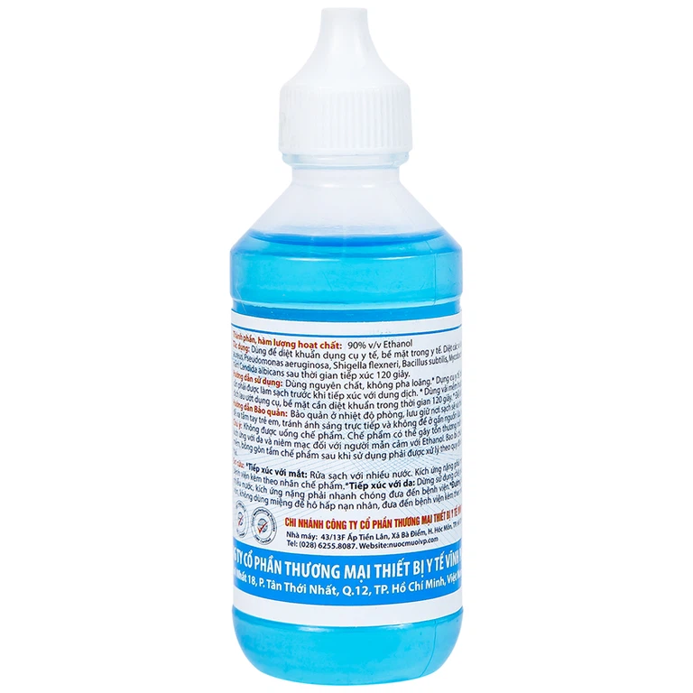 Cồn Xanh 90 độ Vĩnh Phúc hỗ trợ sát trùng vết thương ngoài (60ml)