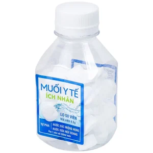 Muối Y Tế Ích Nhân dùng pha nước súc miệng họng, rửa mũi (50 viên x 4.5g)
