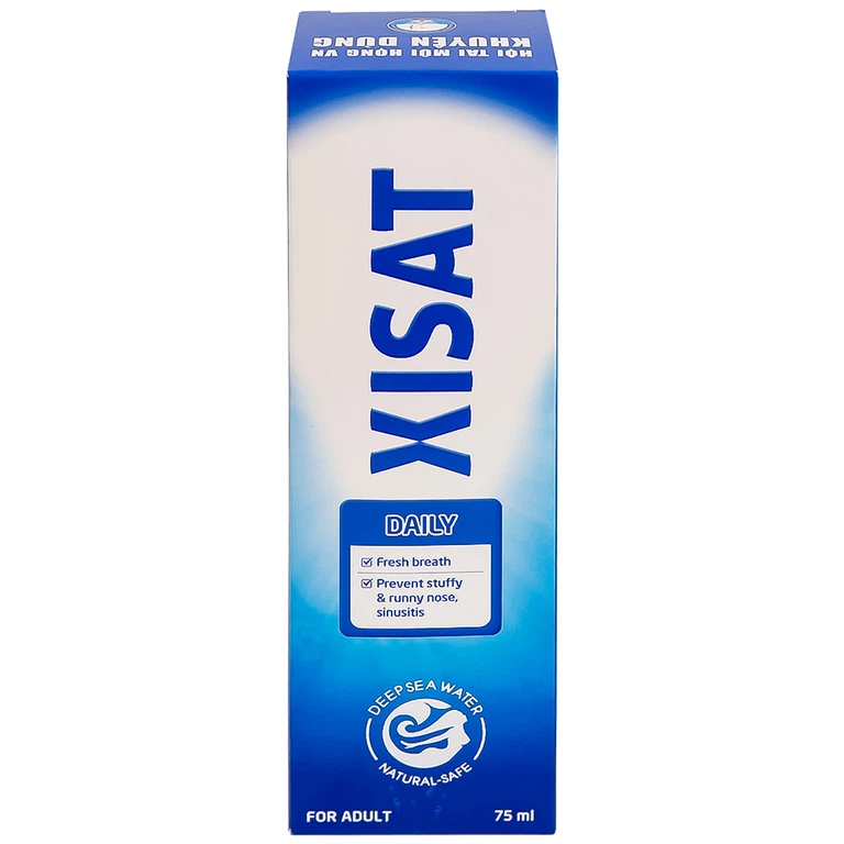 Xịt mũi nước biển sâu Xisat 75ml xịt sạch thông mũi dùng cho người lớn
