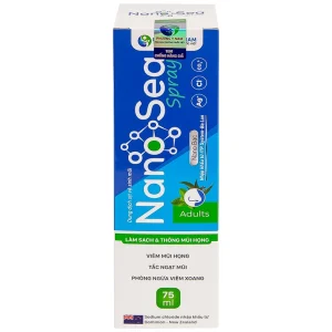 Dung dịch xịt vệ sinh mũi Nano Sea Spray 75ml làm sạch và thông mũi họng