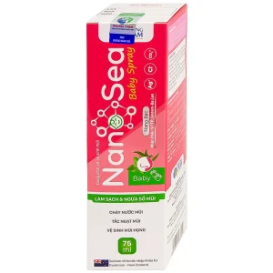 Dung dịch xịt vệ sinh mũi Nano Sea Baby Spray 75ml làm sạch và ngừa sổ mũi