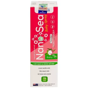 Dung dịch xịt vệ sinh mũi Nano Sea Baby Spray 75ml làm sạch và ngừa sổ mũi