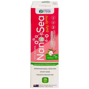 Dung dịch xịt vệ sinh mũi Nano Sea Baby Spray 75ml làm sạch và ngừa sổ mũi