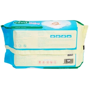 Khăn ướt Niva Baby làm sạch, kháng khuẩn và giữ vệ sinh (80 miếng)