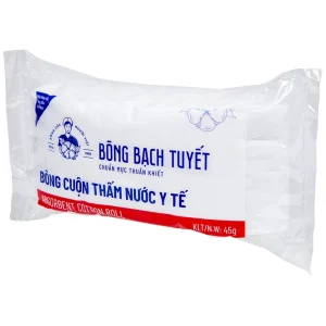 Bông y tế thấm nước Bạch Tuyết dùng trong chăm sóc cá nhân và y tế (45g)