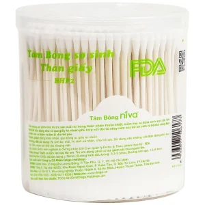 Tăm bông sơ sinh Niva BHP2 2 đầu tròn vệ sinh tai, mũi, vệ sinh cá nhân (400 que)