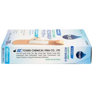 Băng keo cá nhân vải Elastic Fabric Ace Band-F 60mm x 19mm Young Chemical bảo vệ vết thương (100 miếng)