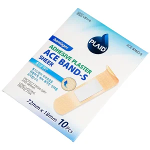 Băng keo cá nhân màu da Ace Band-S (Sheer) 72mm x 18mm Young Chemical bảo vệ vết thương hở (10 miếng)