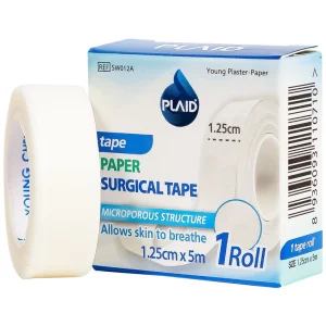 Băng keo cuộn giấy Young Plaster-Paper 1.25cm x 5m Young Chemical cố định ống truyền dẫn, dán lên gạc cố định vết thương (1 cuộn)