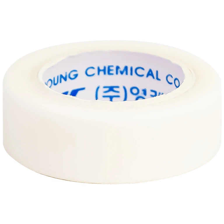 Băng keo cuộn giấy Young Plaster-Paper 1.25cm x 5m Young Chemical cố định ống truyền dẫn, dán lên gạc cố định vết thương (1 cuộn)