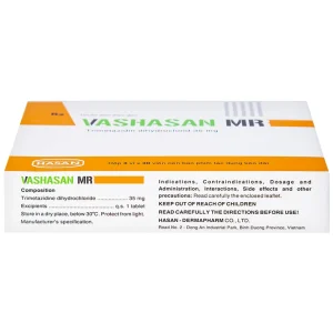 Thuốc Vashasan MR 35 Hasan điều trị đau thắt ngực (3 vỉ x 30 viên)