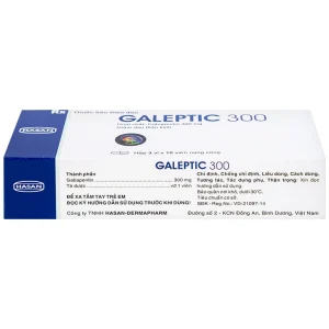 Thuốc Galeptic 300 Hasan điều trị hỗ trợ trong động kinh cục bộ (3 vỉ x 10 viên)