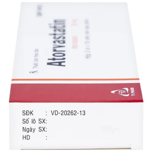 Thuốc Atorvastatin 20mg TV.Pharm điều trị tăng cholesterol máu, dự phòng tiên phát biến cố mạch vành (3 vỉ x 10 viên)