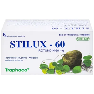 Thuốc Stilux-60 Traphaco dùng lo âu, căng thẳng, mất ngủ (10 vỉ x 10 viên)