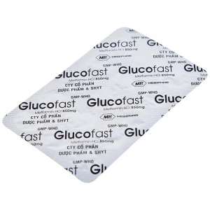 Thuốc Glucofast 850 Mebiphar điều trị tiểu đường típ 2 (4 vỉ x 15 viên)