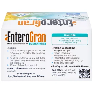 Thuốc Enteroran Biopharco điều trị và phòng ngừa rối loạn vi sinh đường ruột (20 gói x 1g)