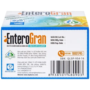 Thuốc Enteroran Biopharco điều trị và phòng ngừa rối loạn vi sinh đường ruột (20 gói x 1g)