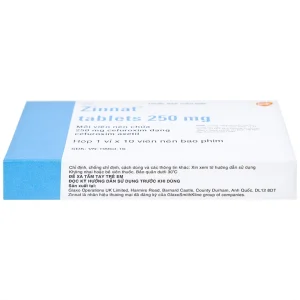 Thuốc Zinnat 250mg GSK điều trị nhiễm khuẩn (1 vỉ x 10 viên)