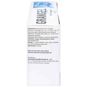 Hỗn dịch uống Grangel Shinpoong Deawoo điều trị viêm loét dạ dày - tá tràng cấp, mạn tính (20 gói)
