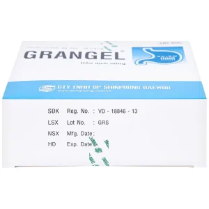 Hỗn dịch uống Grangel Shinpoong Deawoo điều trị viêm loét dạ dày - tá tràng cấp, mạn tính (20 gói)