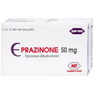 Thuốc Eprazinone 50mg Mebiphar điều trị viêm phế quản, suy hô hấp mạn tính (30 viên)