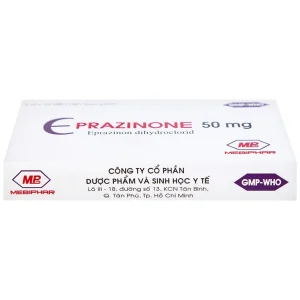 Thuốc Eprazinone 50mg Mebiphar điều trị viêm phế quản, suy hô hấp mạn tính (30 viên)