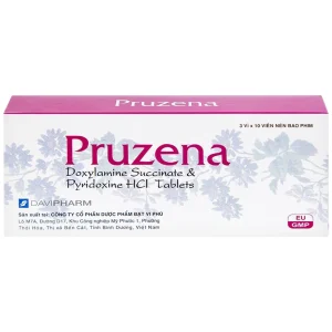 Thuốc Pruzena Davipharm điều trị buồn nôn và nôn mửa trong thai kỳ (3 vỉ x 10 viên)