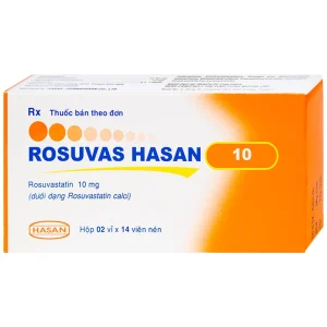 Thuốc Rosuvas Hasan 10 điều trị tăng cholesterol máu (2 vỉ x 14 viên)