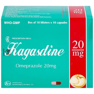 Viên nang Kagasdine 20mg Khapharco điều trị loét dạ dày, tá tràng (10 vỉ x 10 viên)