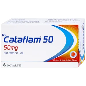 Thuốc Cataflam 50 Novartis điều trị đau sau chấn thương, viêm và sưng do bong gân (1 vỉ x 10 viên)