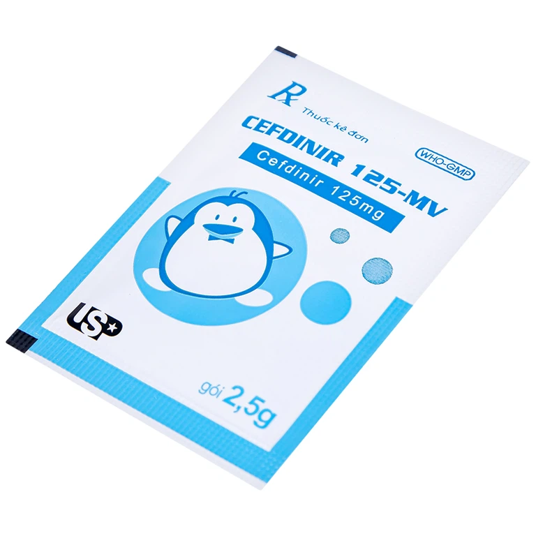 Bột pha hỗn dịch uống Cefdinir 125 - MV USP điều trị nhiễm khuẩn (10 gói)