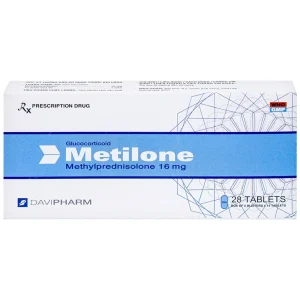 Thuốc Metilone 16mg DaViPharm kháng viêm, rối loạn nội tiết, viêm khớp (2 vỉ x 14 viên)