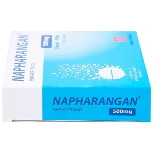 Viên sủi Napharangan 500mg Nam Hà hạ nhiệt, giảm đau, điều trị sốt từ nhẹ đến vừa (4 vỉ x 4 viên)