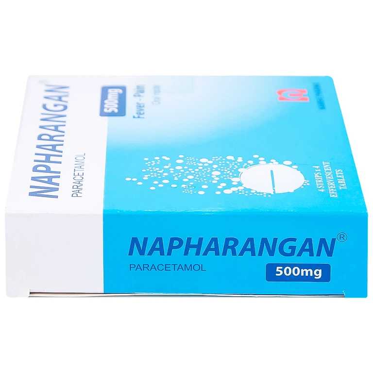 Viên sủi Napharangan 500mg Nam Hà hạ nhiệt, giảm đau, điều trị sốt từ nhẹ đến vừa (4 vỉ x 4 viên)
