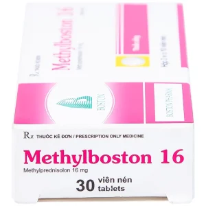 Thuốc Methylboston 16 Boston kháng viêm, điều trị suy tuyến thượng thận, viêm khớp, lupus ban đỏ (3 vỉ x 10 viên)