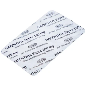 Thuốc Hafenthyl Supra 160mg Hasan điều trị tăng triglycerid máu (3 vỉ x 10 viên)