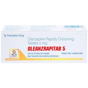 Viên nén Oleanzrapitab 5 Sun Pharma điều trị bệnh tâm thần phân liệt (5 vỉ x 10 viên)