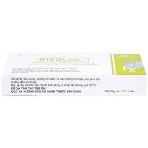 Thuốc Bisoloc United điều trị suy tim mạn ổn định từ vừa đến nặng (3 vỉ x 10 viên)