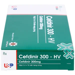 Thuốc Cefdinir 300 - HV USP điều trị nhiễm khuẩn (2 vỉ x 10 viên)